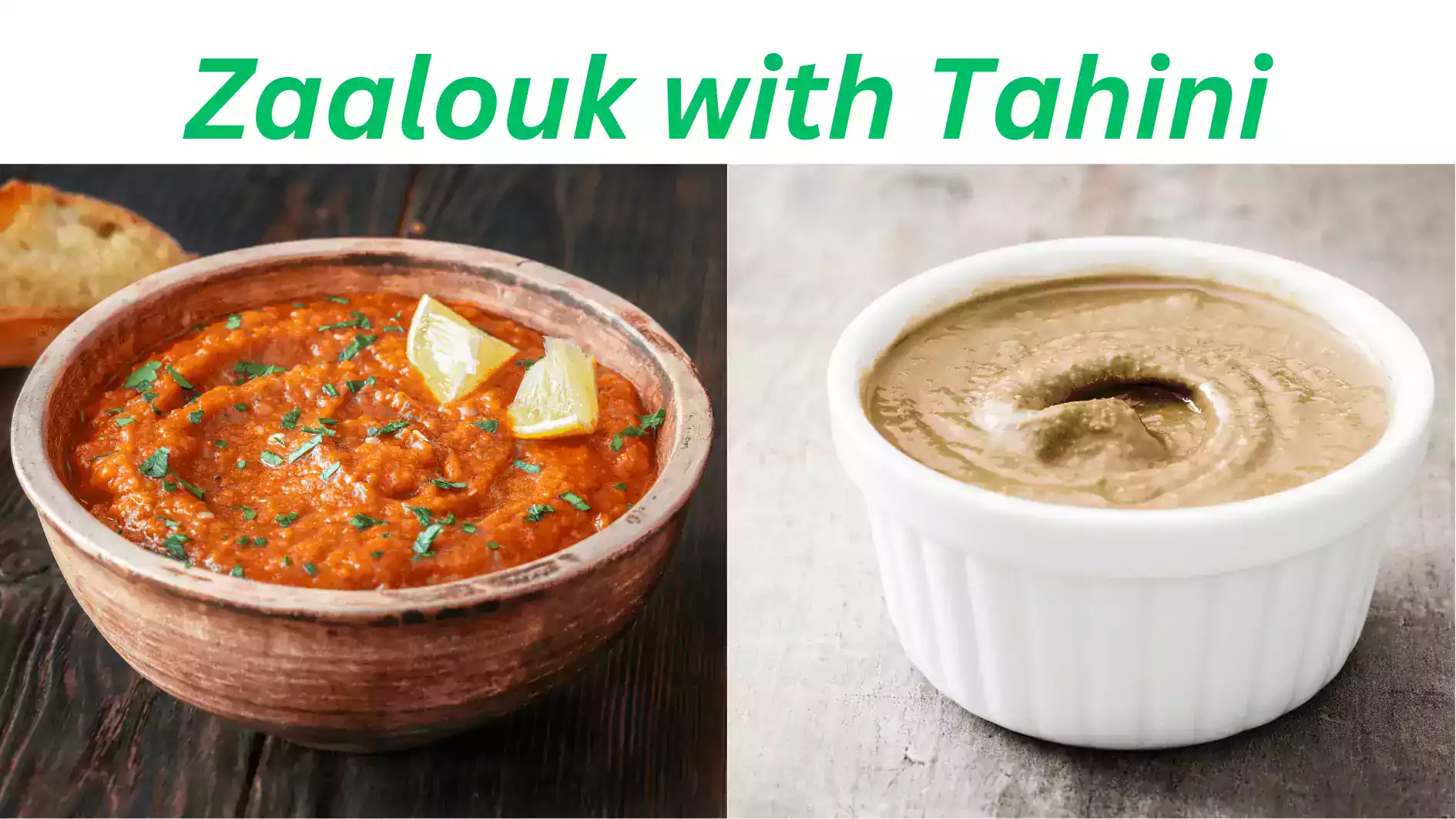 Zaalouk with Tahini