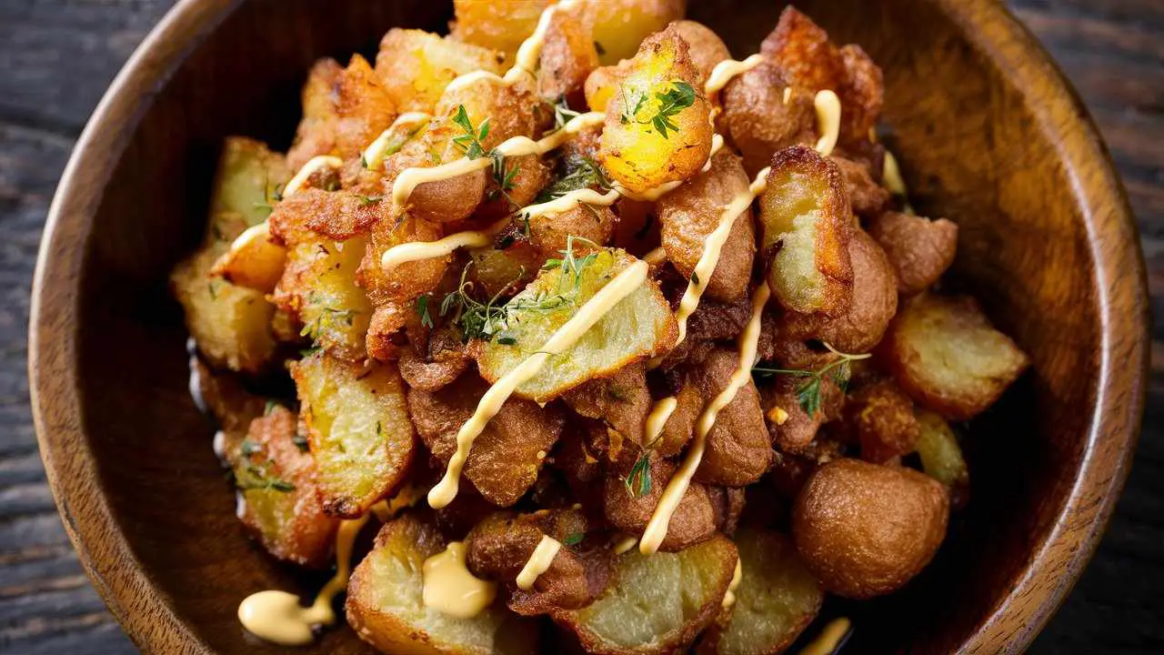 Torn and Fried Potatoes Recipe.