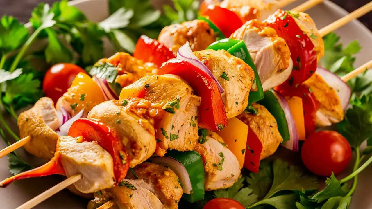 Chicken and Vegetable Skewers