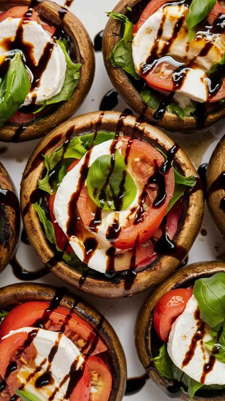 Delicious Caprese Stuffed Portobello Mushrooms With 4 Cooking Method 1059