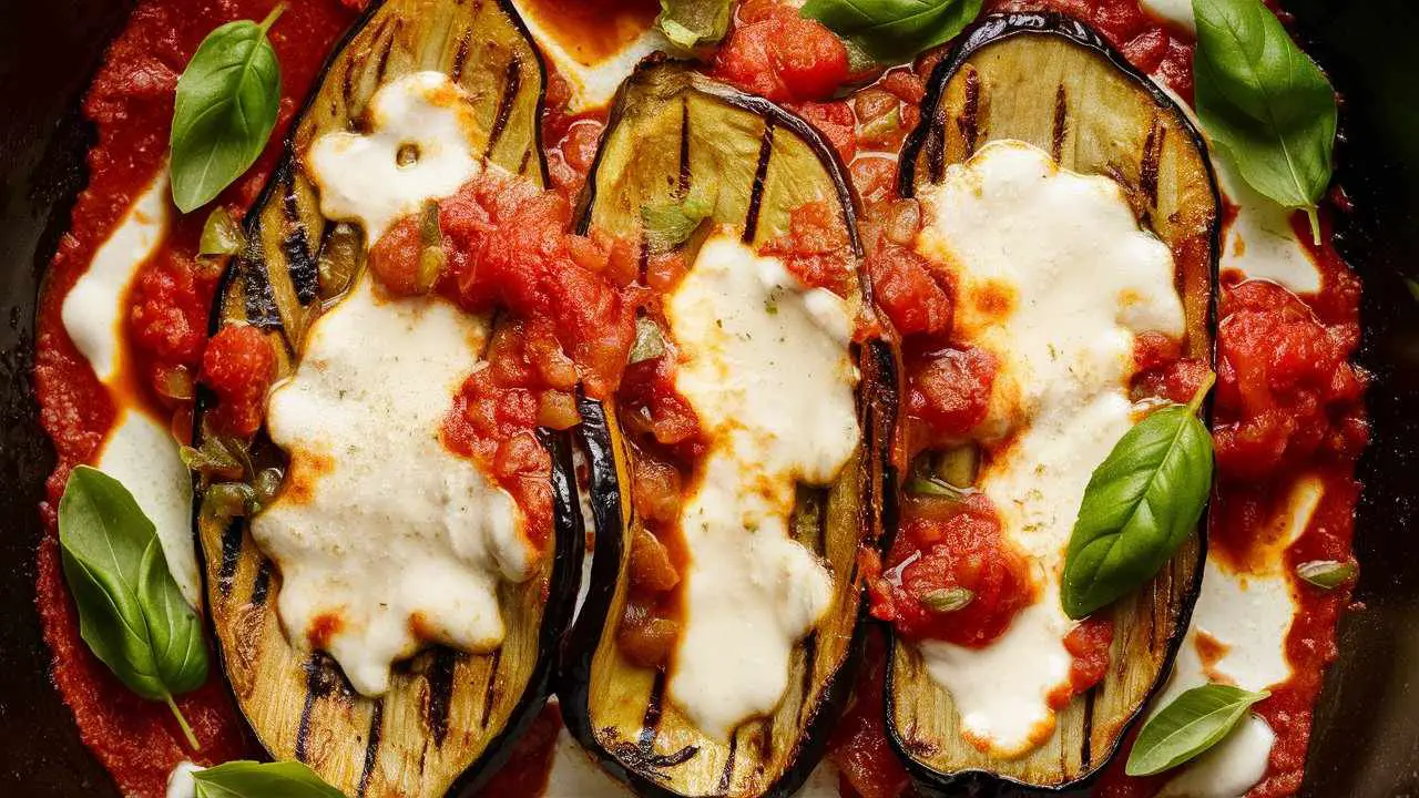 Grilled Eggplant Parmesan