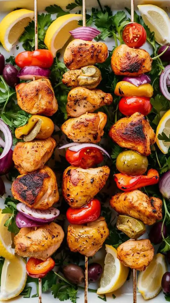 Grilled Mediterranean Chicken Skewers