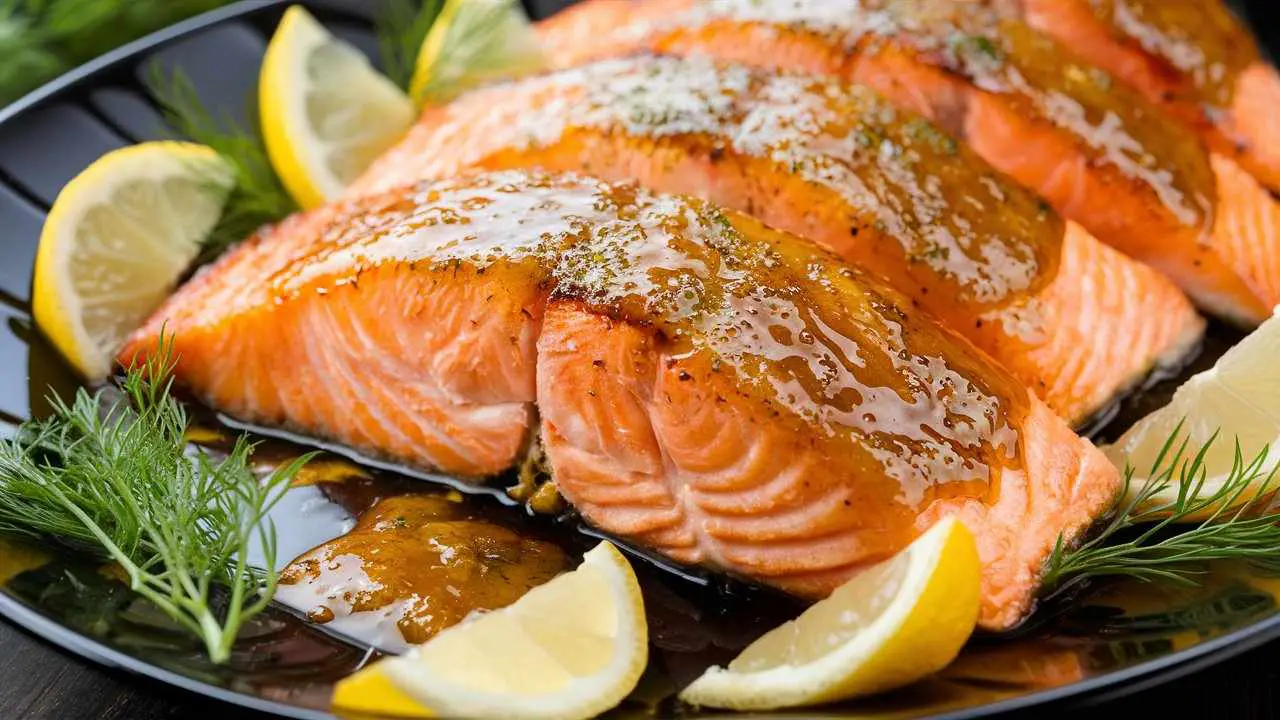 Honey Mustard Glazed Salmon