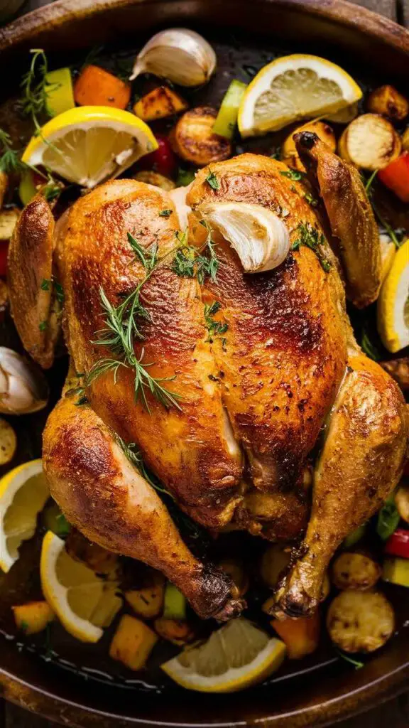 Lemon Garlic Roasted Chicken