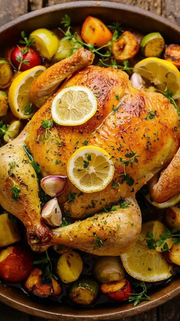 Lemon Garlic Roasted Chicken