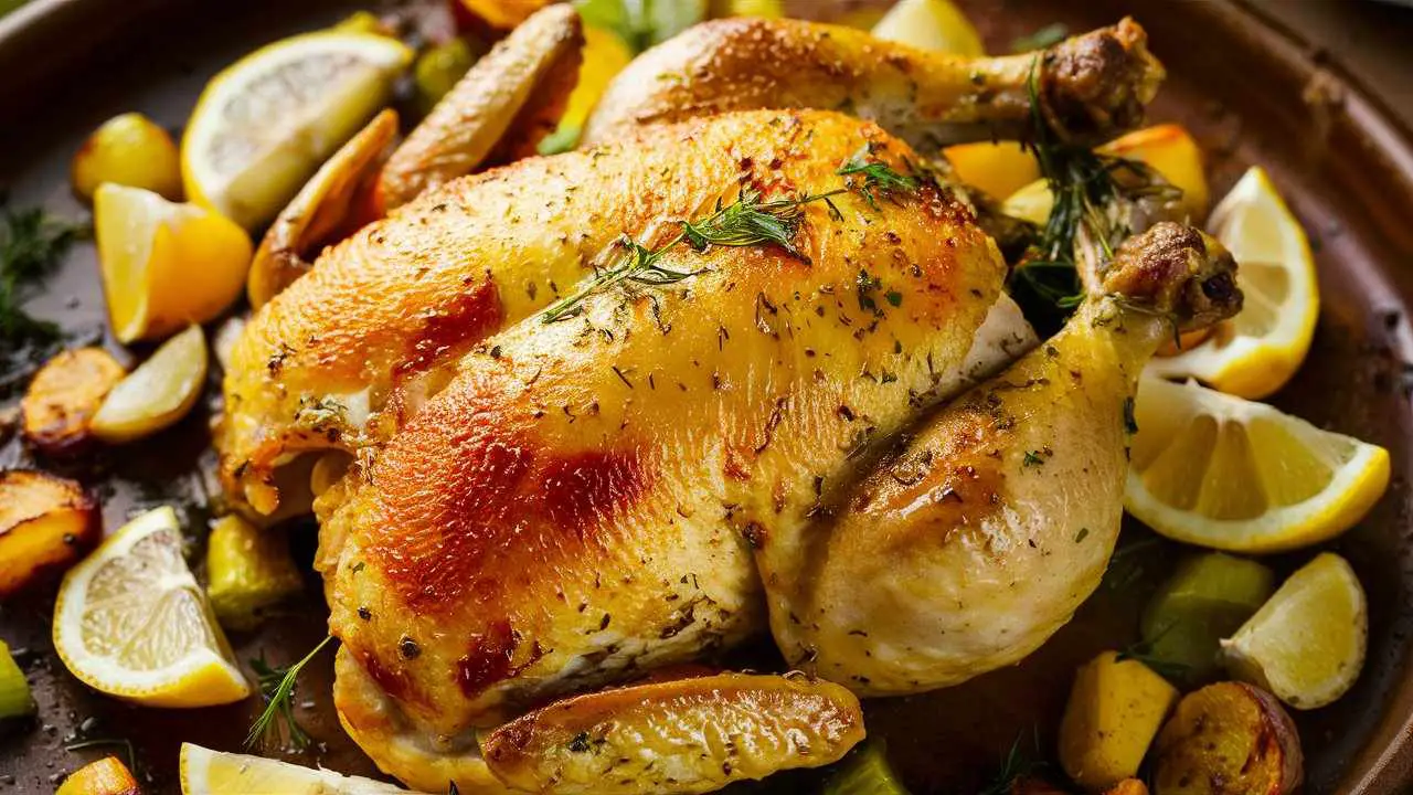 Lemon Garlic Roasted Chicken