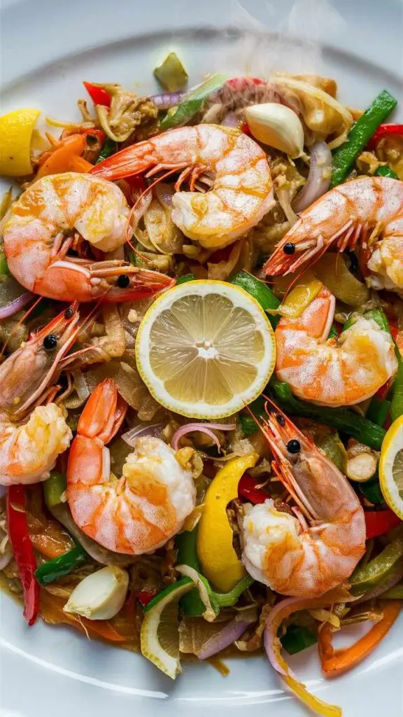 Lemon Garlic Shrimp Stir-Fry