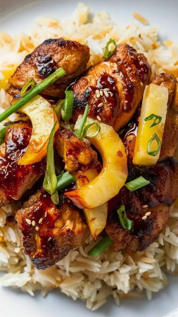 Teriyaki Pineapple Grilled Chicken,.