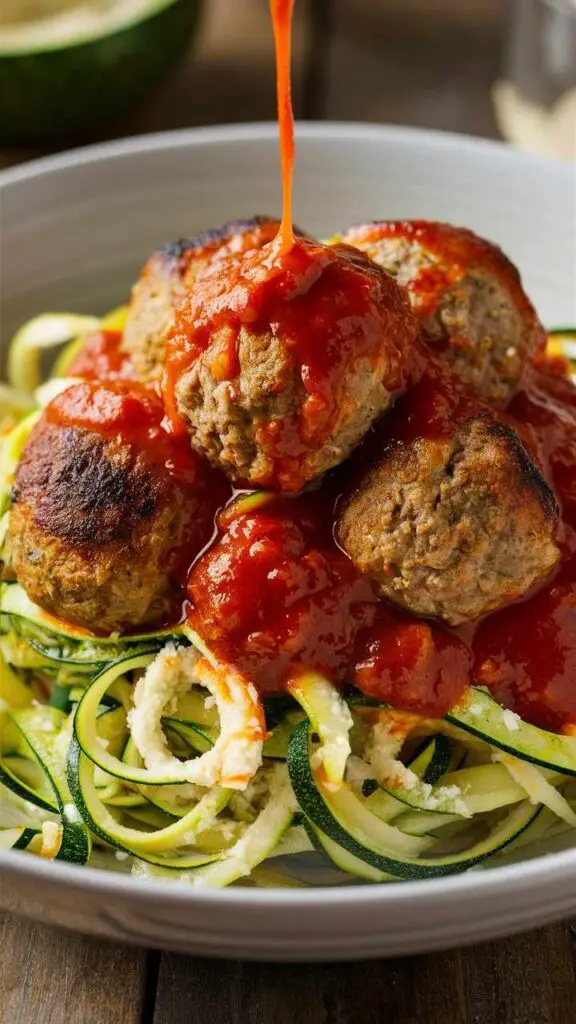 Turkey Meatballs with Zucchini Noodles