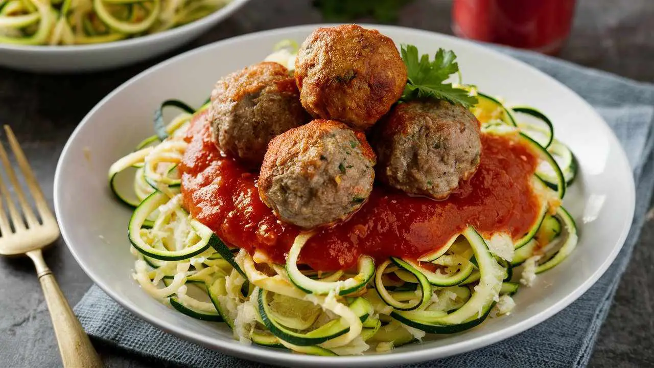 Turkey Meatballs with Zucchini Noodles