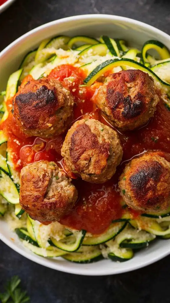 Turkey Meatballs with Zucchini Noodles