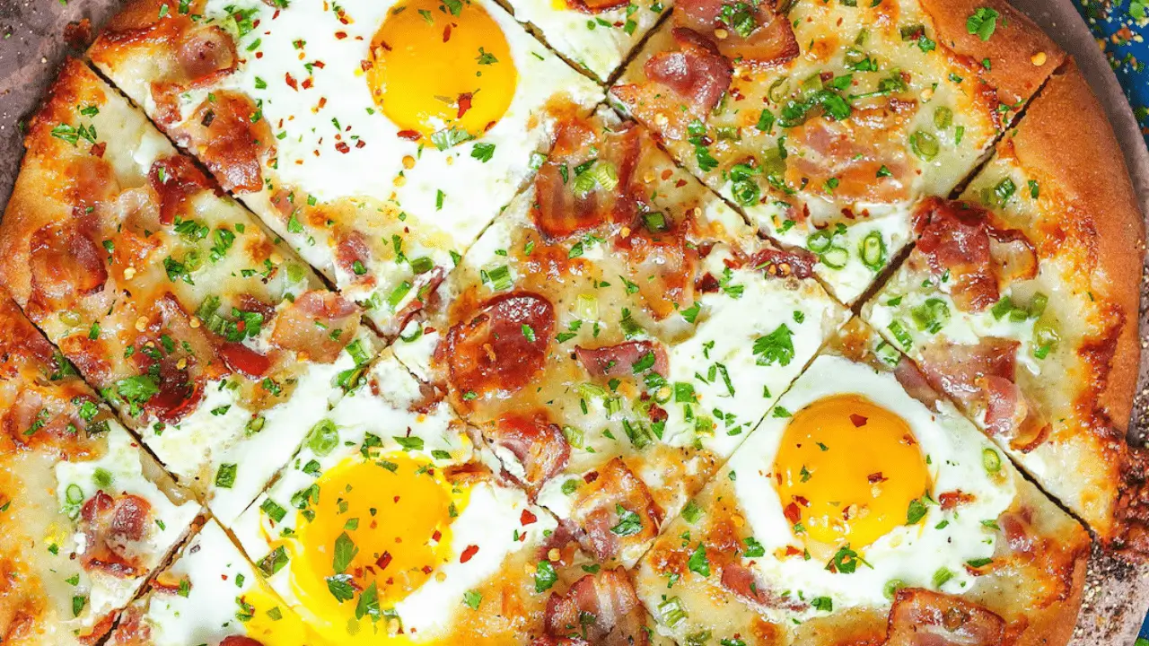 Bacon and Egg Breakfast Pizza