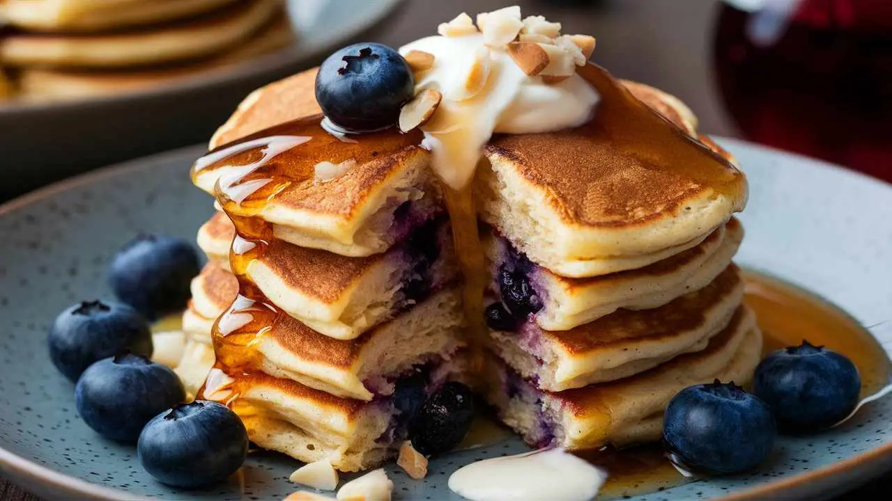 Almond Flour Blueberry Pancakes Recipe