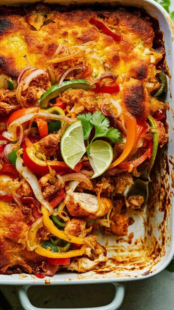 Chicken Fajitas Casserole