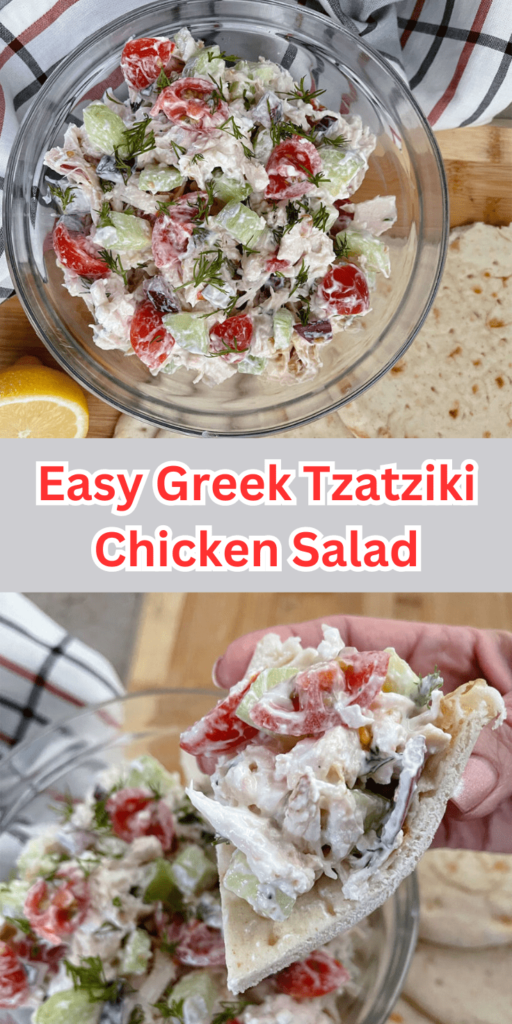 Easy Greek Tzatziki Chicken Salad