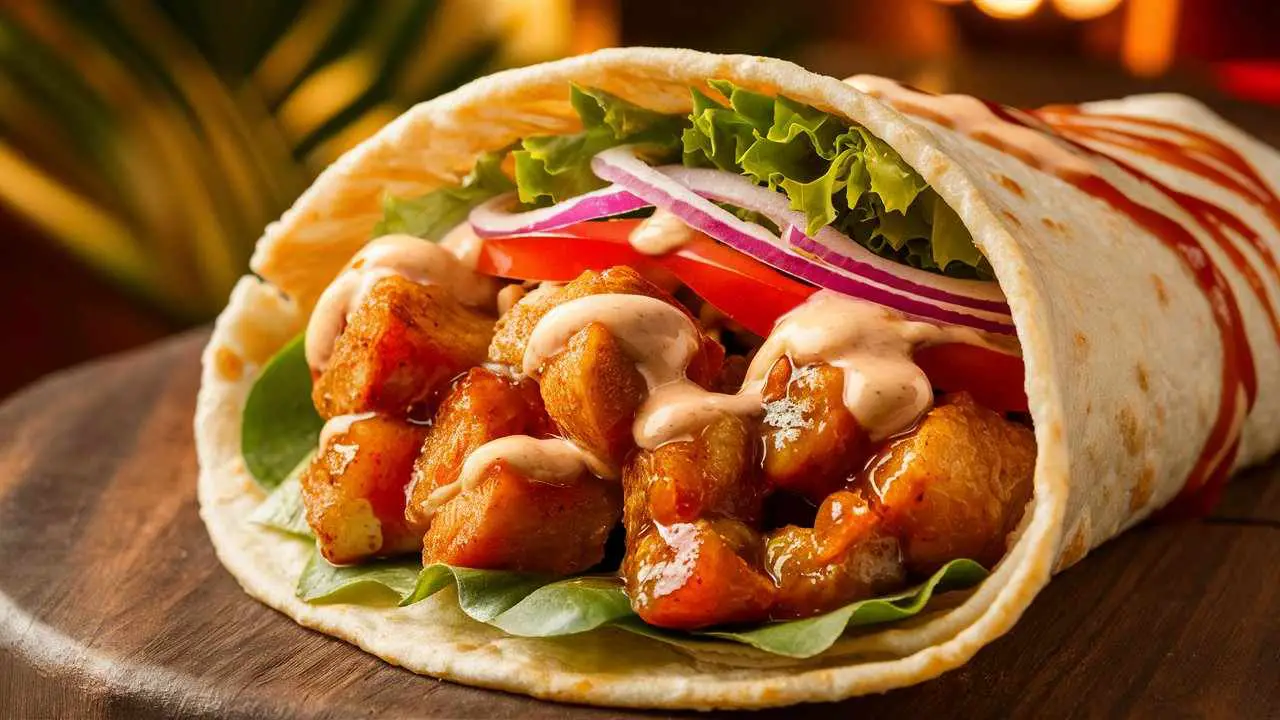 hawaiian chicken wraps.