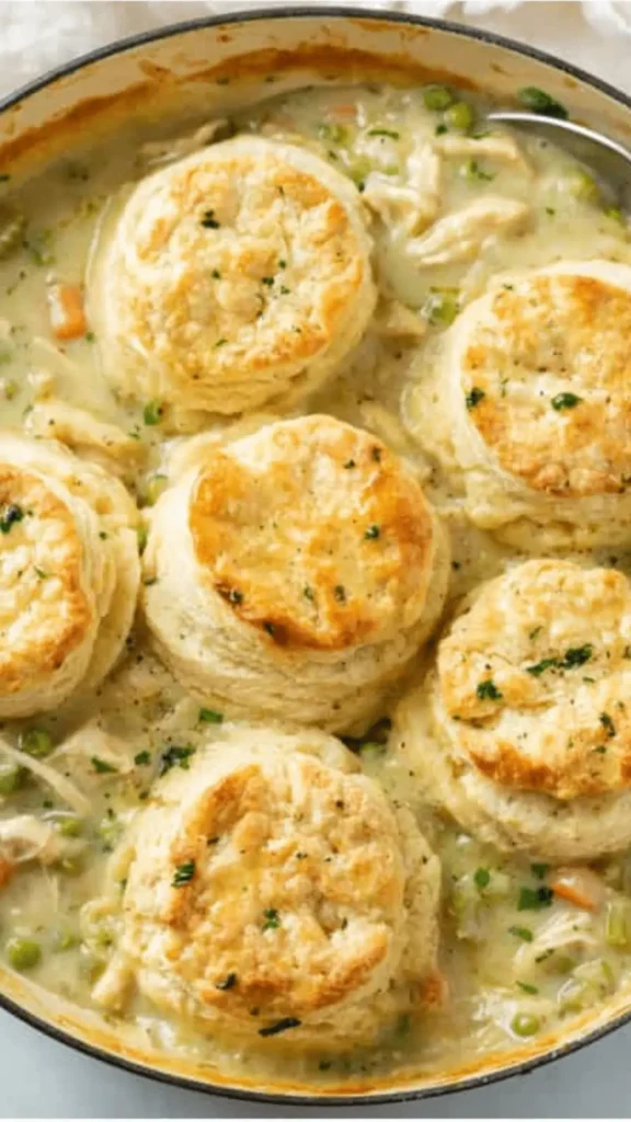 Chicken Pot Pie With Biscuits