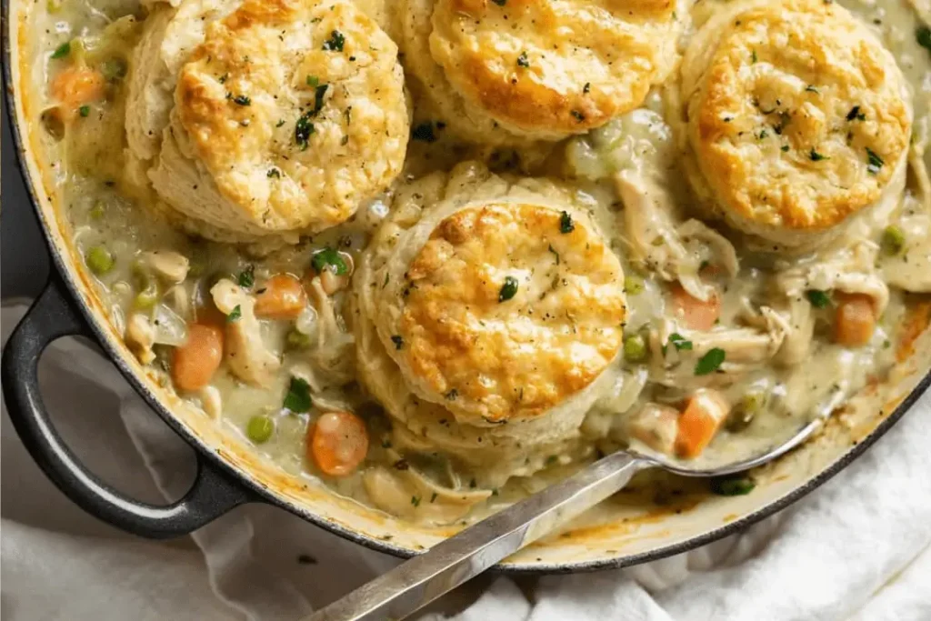 Chicken Pot Pie With Biscuits