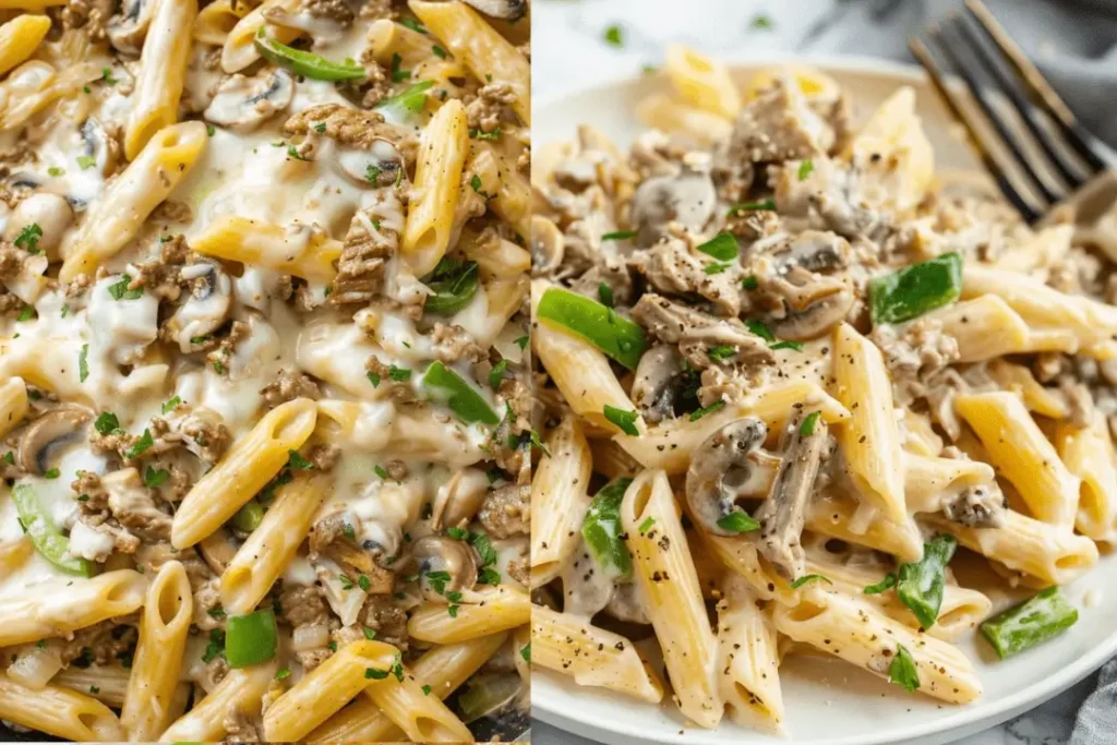 Philly Cheesesteak Pasta