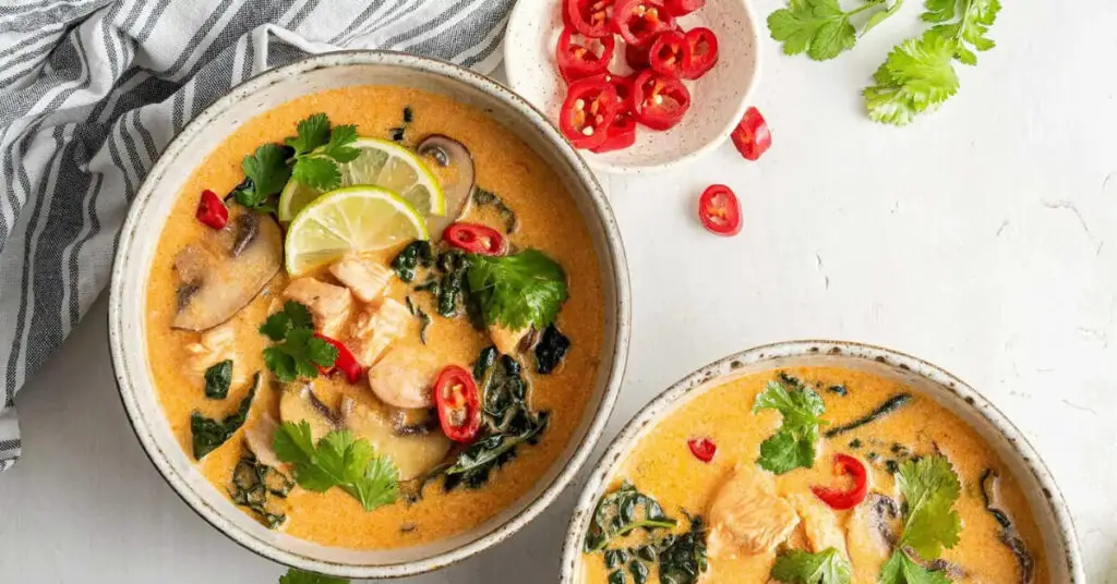 Thai Coconut Curry Chicken Soup