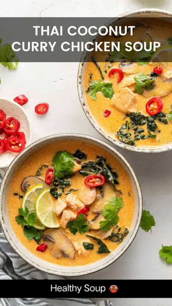 Thai Coconut Curry Chicken Soup