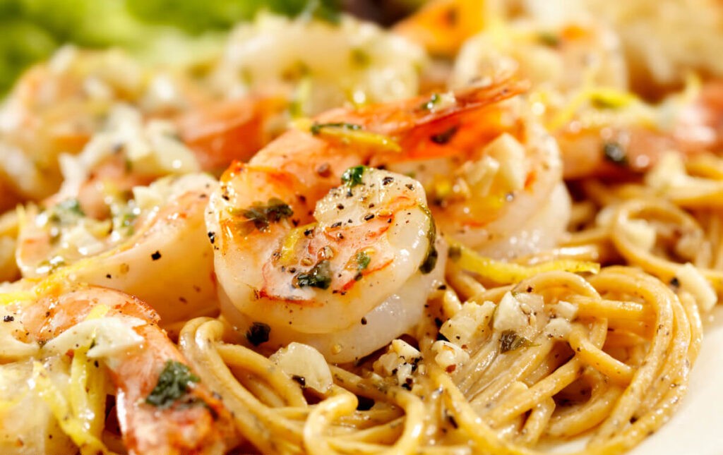 Lemon Garlic Shrimp Pasta