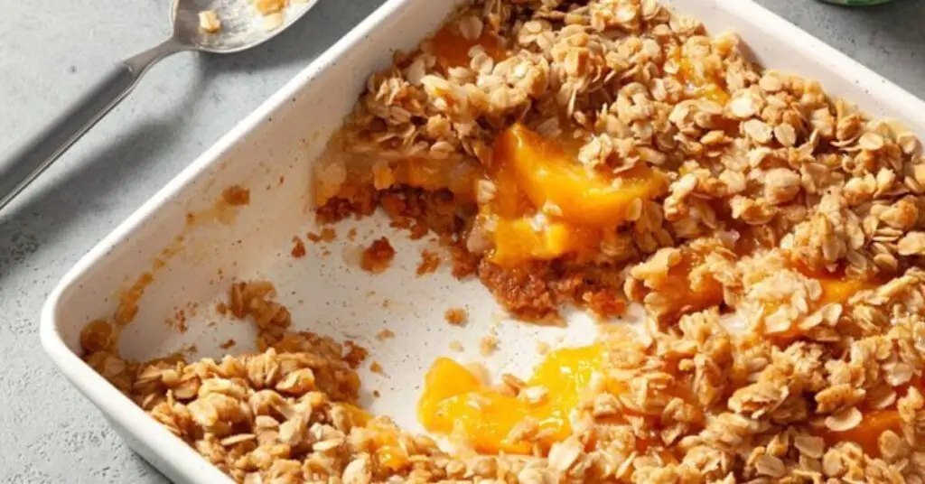 Peach Crisp with Canned Peaches