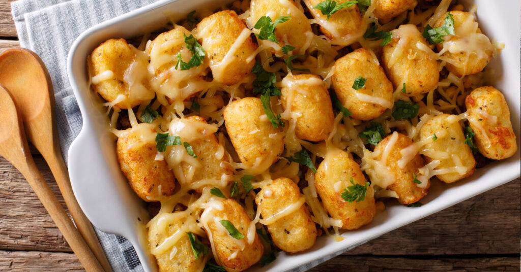 Tater Tot Casserole with Ground Beef